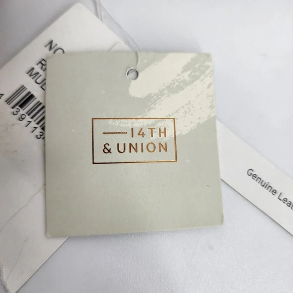 14TH & UNION Daisy Duo Rainbow Stripe Wristlet & Coin Pouch Leather NWT - Picture 5 of 8